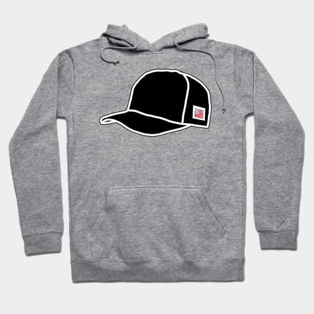 Trucker Hats Black Graphic Hoodie by ellenhenryart